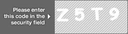 captcha code for visual authentication  letter Z number 5 letter T number 9